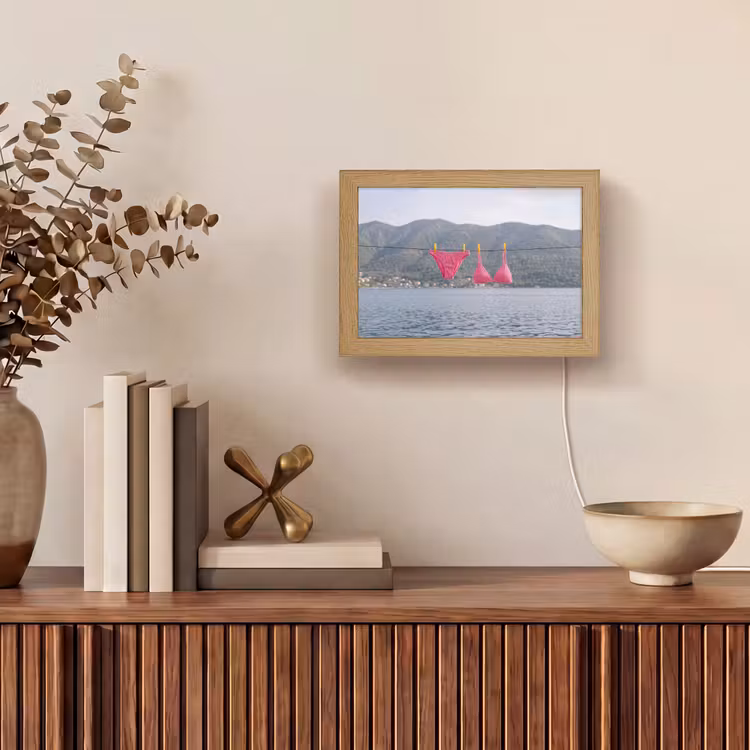 Lightbox - Wandlamp - Kleding - Badkleding - Waslijn - Zomer - Roze — 4