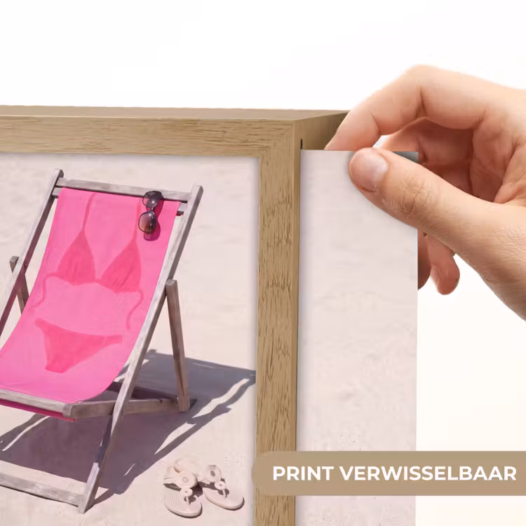 Lightbox - Wandlamp - Strand - Ligstoel - Badkleding - Zomer - Roze — 6