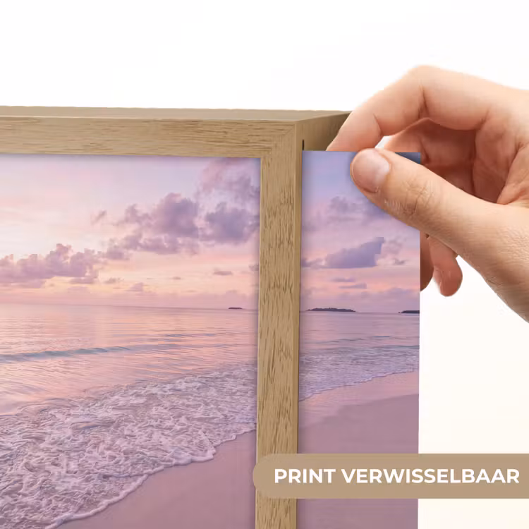 Lightbox - Wandlamp - Strand - Zonsondergang - Natuur - Minimalistisch - Roze — 6