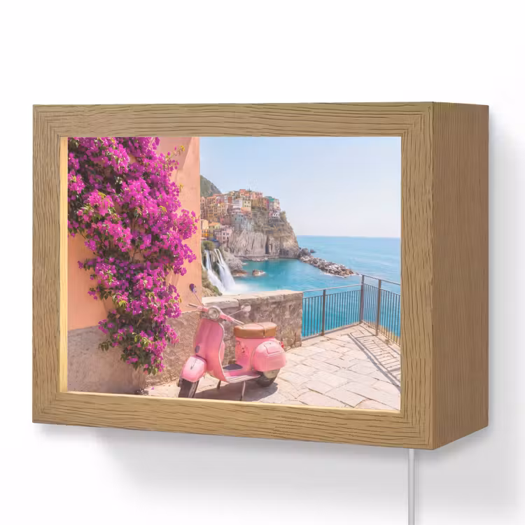 Lightbox - Wandlamp - Voertuig - Roze - Kust - Zomer - Reizen — 1