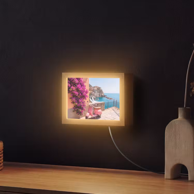 Lightbox - Wandlamp - Voertuig - Roze - Kust - Zomer - Reizen — 2