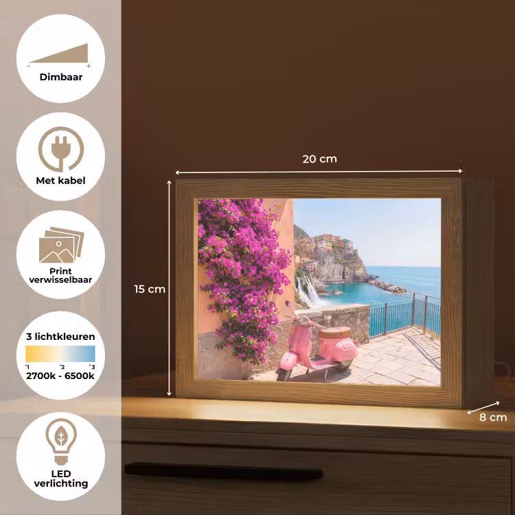 Lightbox - Wandlamp - Voertuig - Roze - Kust - Zomer - Reizen — 9