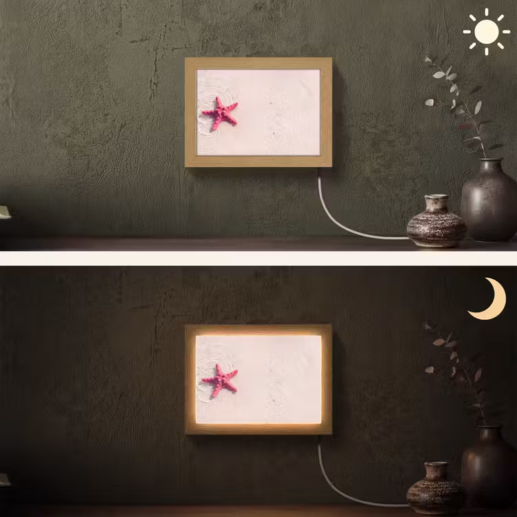 Lightbox - Wandlamp - Zeeleven - Zeester - Strand - Roze - Water — 3