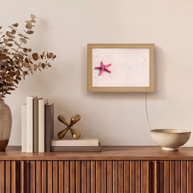 Lightbox - Wandlamp - Zeeleven - Zeester - Strand - Roze - Water — 4
