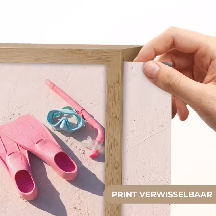 Lightbox - Wandlamp - Snorkelset - Strand - Zomer - Roze — 6