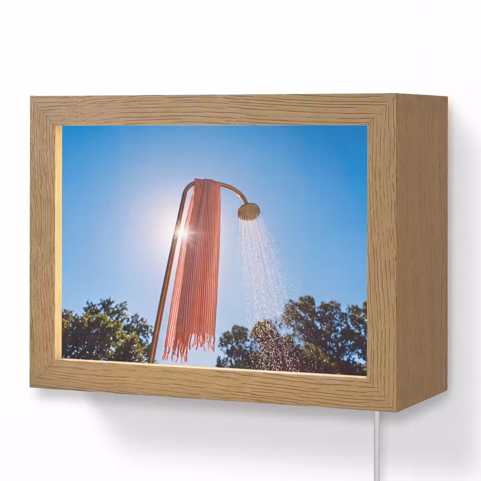 Lightbox - Wandlamp - Douche - Water - Zomer - Blauw — 1