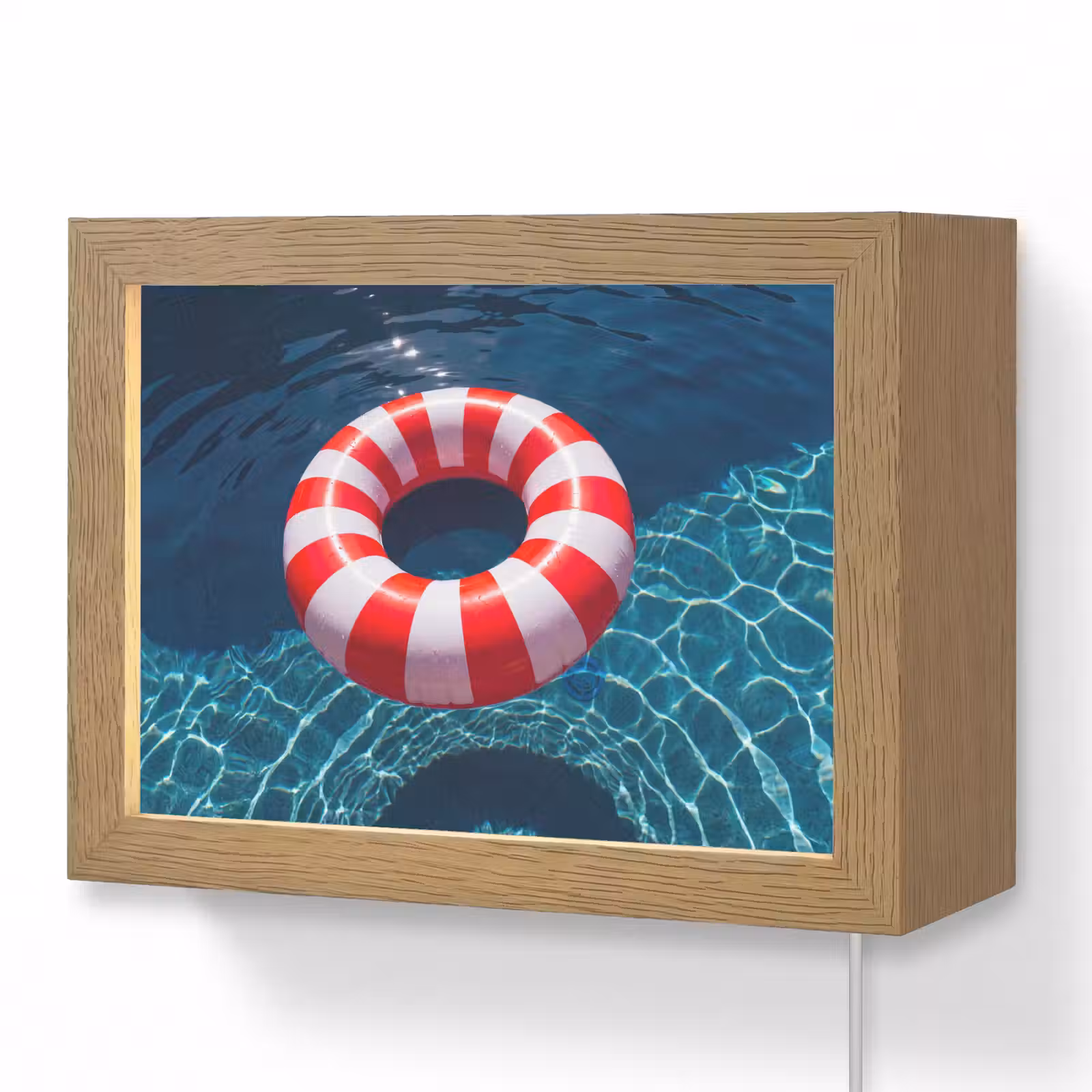 Lightbox - Wandlamp - Recreatie - Water - Zomer - Rood - Wit — 1