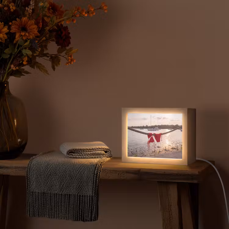Lightbox - Wandlamp - Badkleding - Rood - Zomer - Water - Zonsondergang — 5
