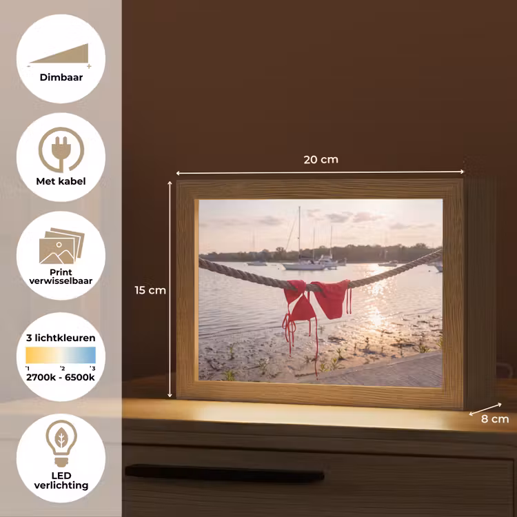 Lightbox - Wandlamp - Badkleding - Rood - Zomer - Water - Zonsondergang — 9