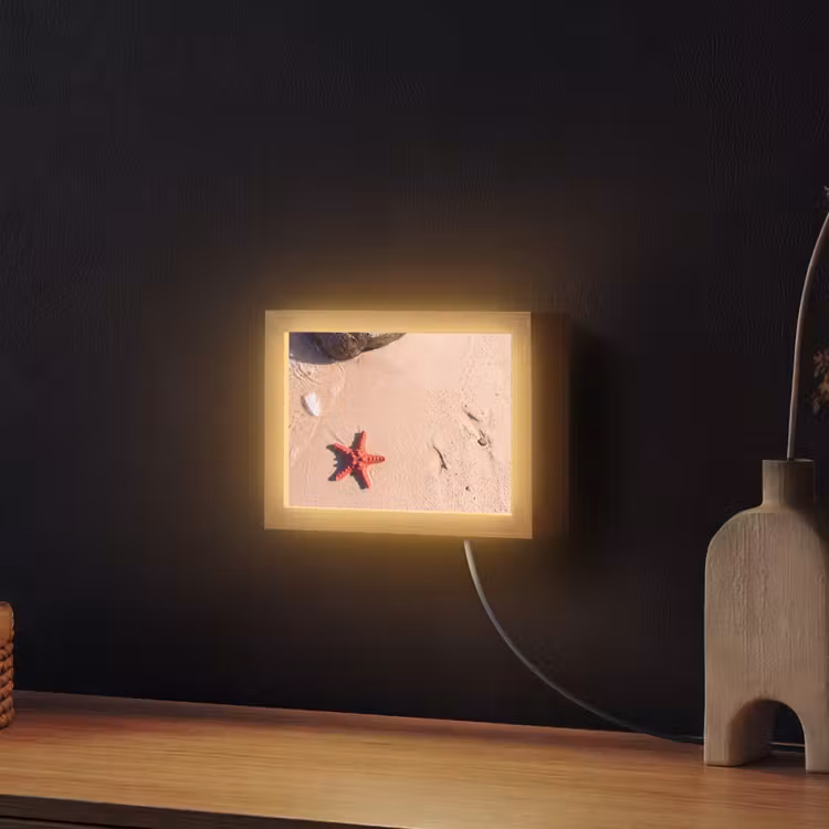 Lightbox - Wandlamp - Dieren - Strand - Zee - Natuur - Rood — 2