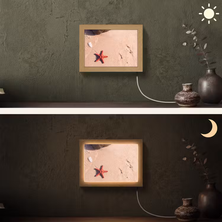 Lightbox - Wandlamp - Dieren - Strand - Zee - Natuur - Rood — 3
