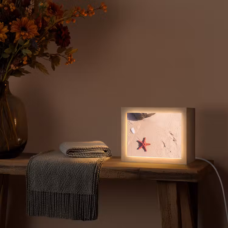 Lightbox - Wandlamp - Dieren - Strand - Zee - Natuur - Rood — 5