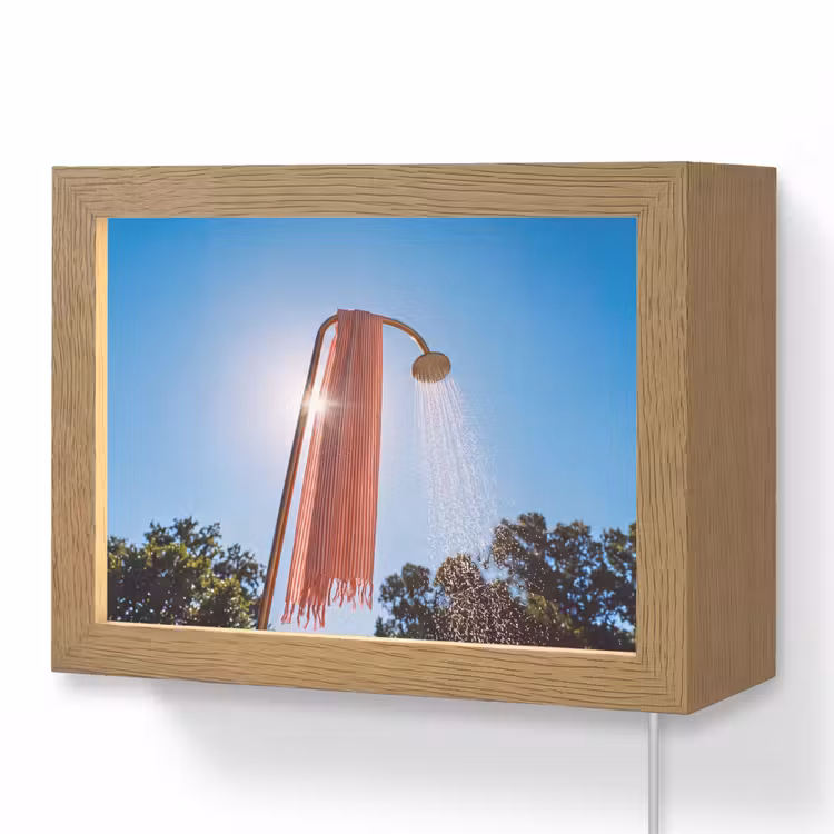 Lightbox - Wandlamp - Douche - Water - Zomer - Blauw — 1