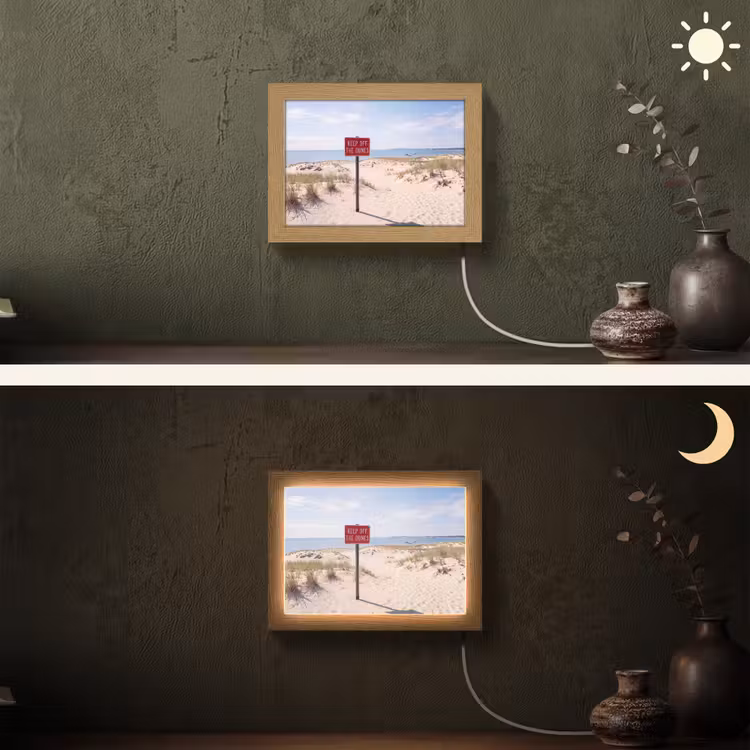 Lightbox - Wandlamp - Duin - Bord - Kust - Landschap - Rood — 3