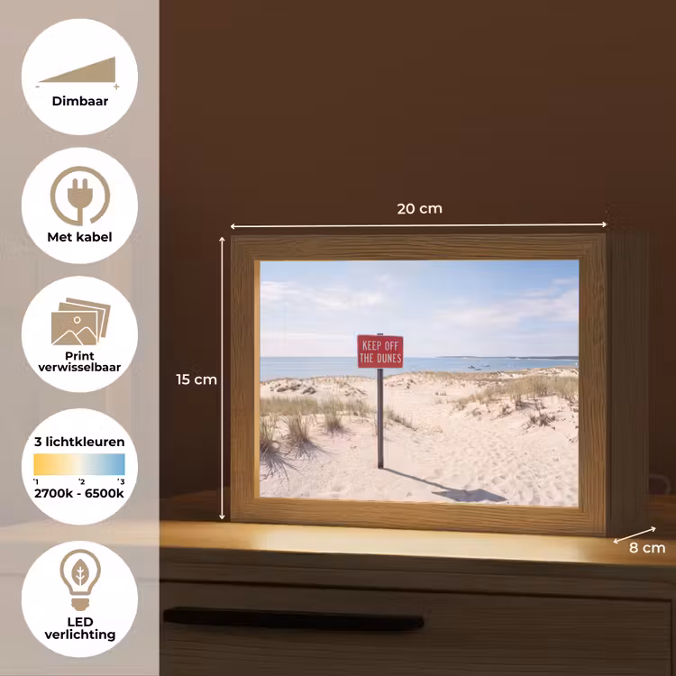 Lightbox - Wandlamp - Duin - Bord - Kust - Landschap - Rood — 9