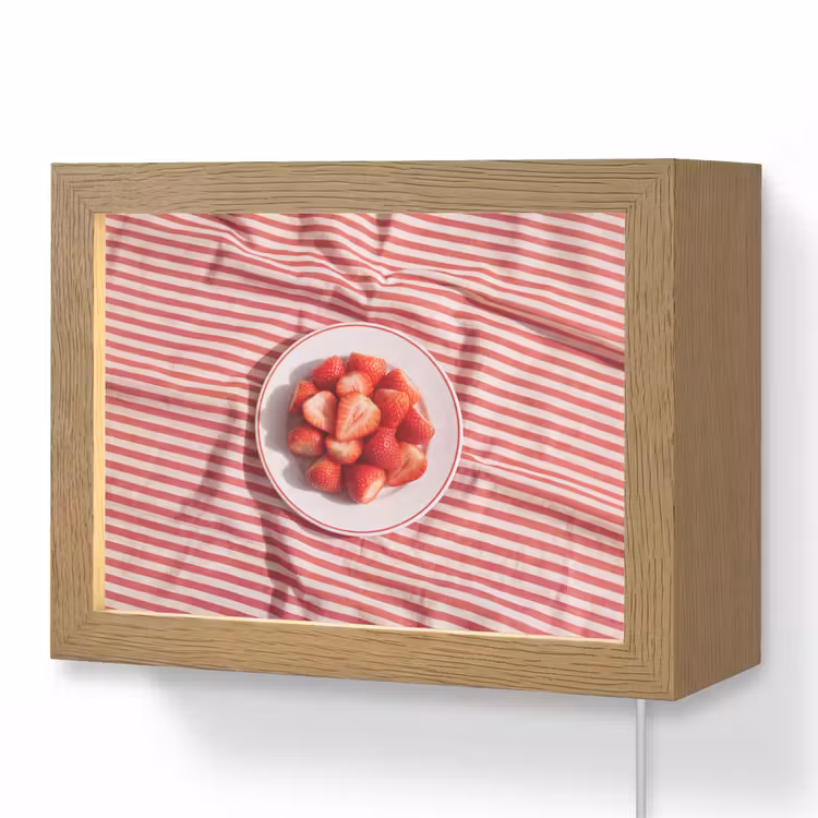 Lightbox - Wandlamp - Eten - Aardbeien - Fruit - Zomer - Rood — 1