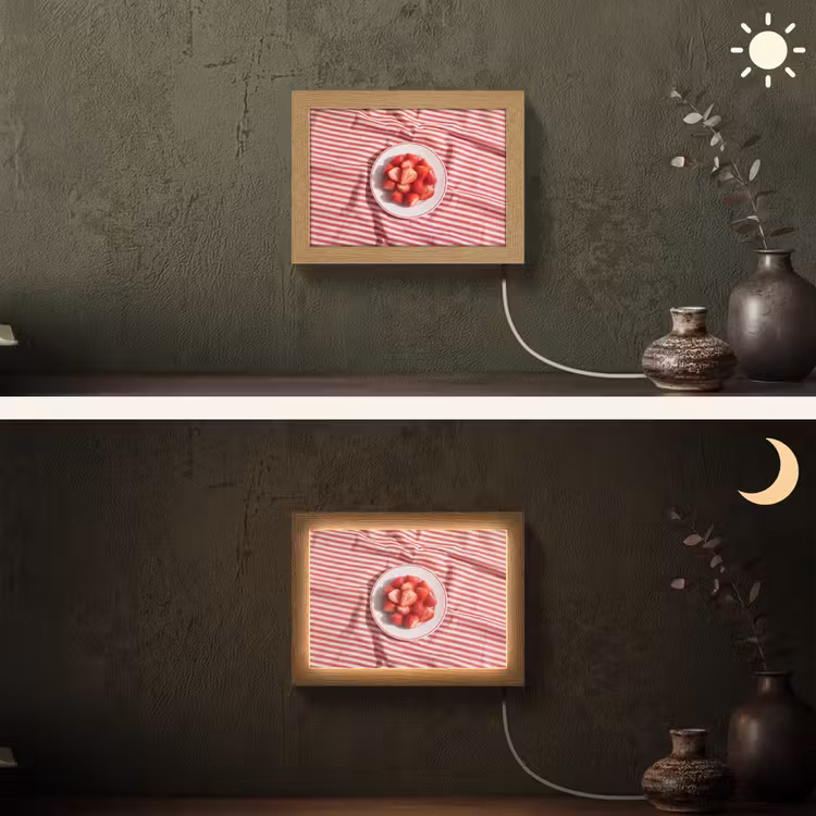 Lightbox - Wandlamp - Eten - Aardbeien - Fruit - Zomer - Rood — 3