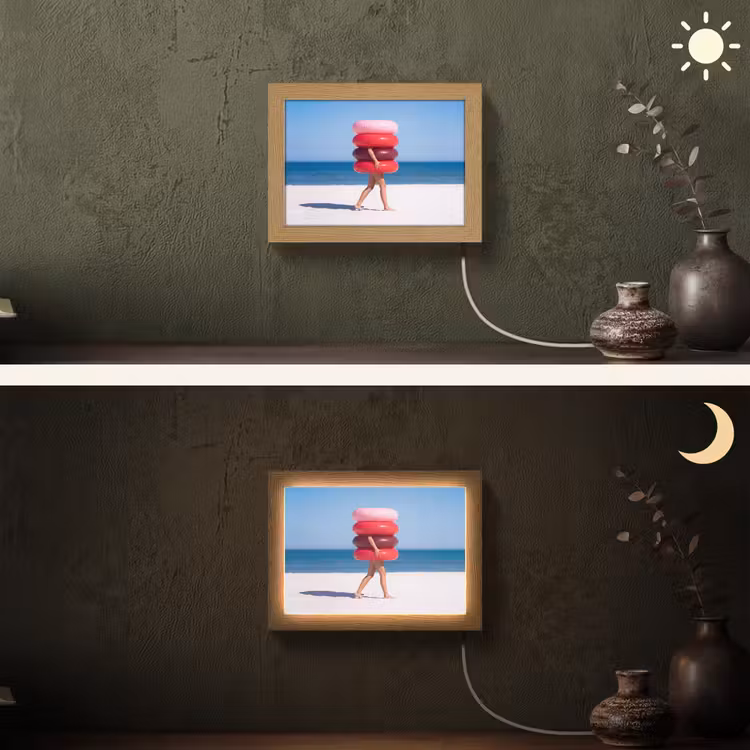 Lightbox - Wandlamp - Mensen - Strand - Zomer - Recreatie - Kleurrijk — 3