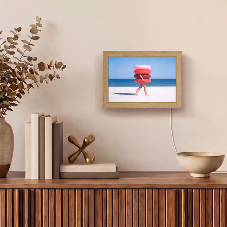 Lightbox - Wandlamp - Mensen - Strand - Zomer - Recreatie - Kleurrijk — 4