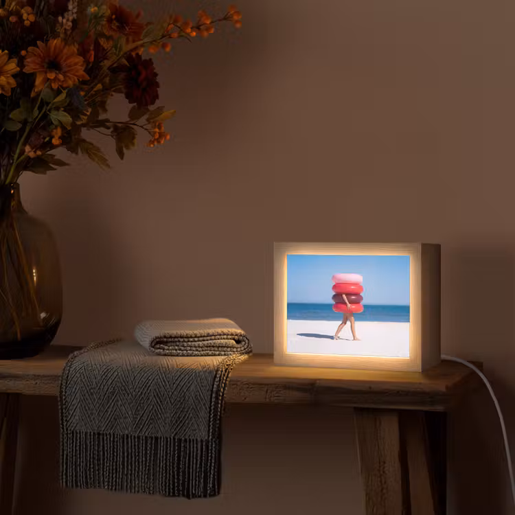 Lightbox - Wandlamp - Mensen - Strand - Zomer - Recreatie - Kleurrijk — 5