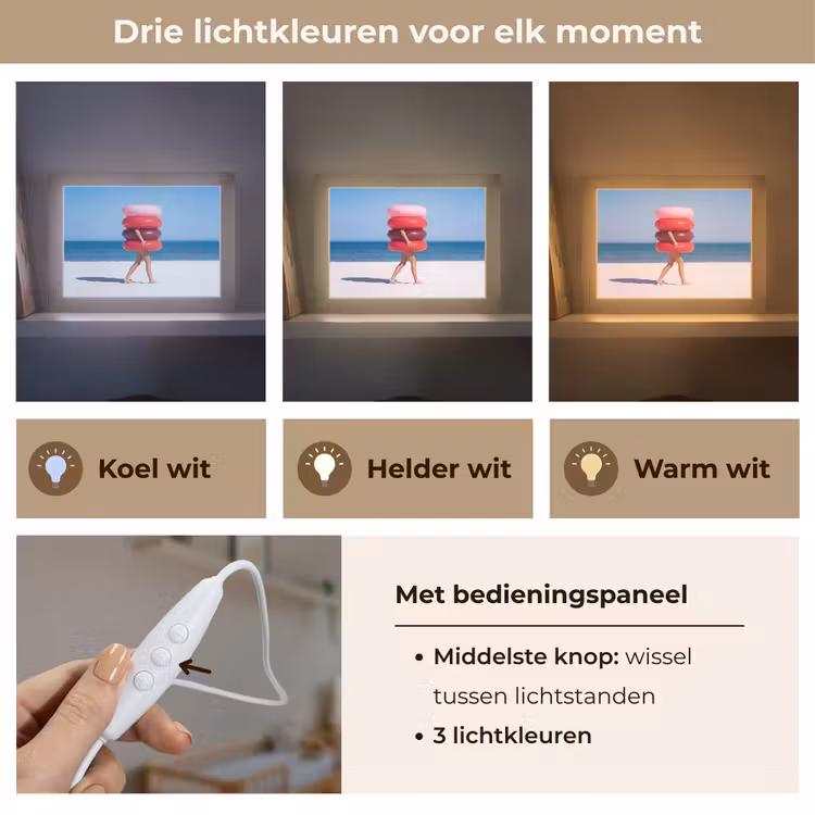 Lightbox - Wandlamp - Mensen - Strand - Zomer - Recreatie - Kleurrijk — 7