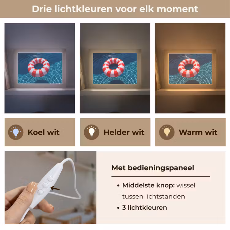 Lightbox - Wandlamp - Recreatie - Water - Zomer - Rood - Wit — 7