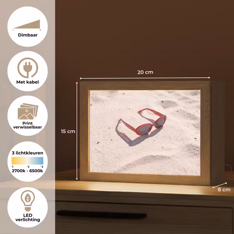 Lightbox - Wandlamp - Zonnebril - Strand - Vakantie - Rood — 9
