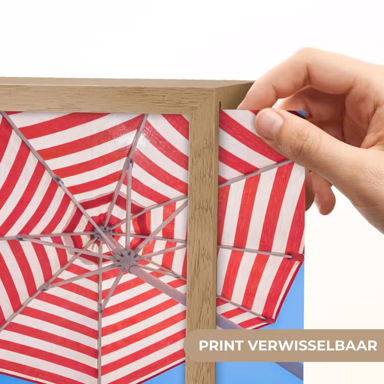 Lightbox - Wandlamp - Parasol - Strepen - Zomer - Rood - Blauw — 6