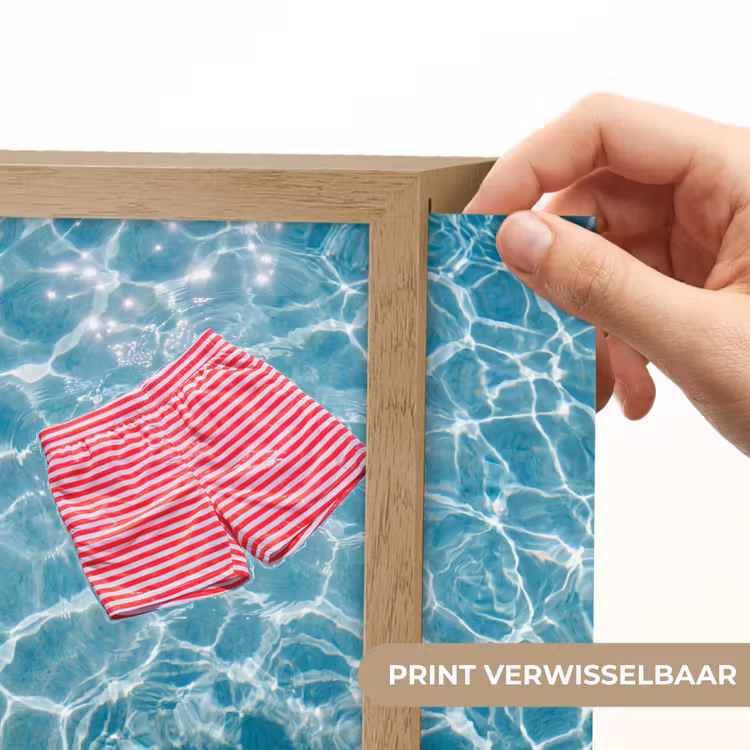 Lightbox - Wandlamp - Zwemkleding - Gestreept - Water - Zomer - Rood-wit — 6