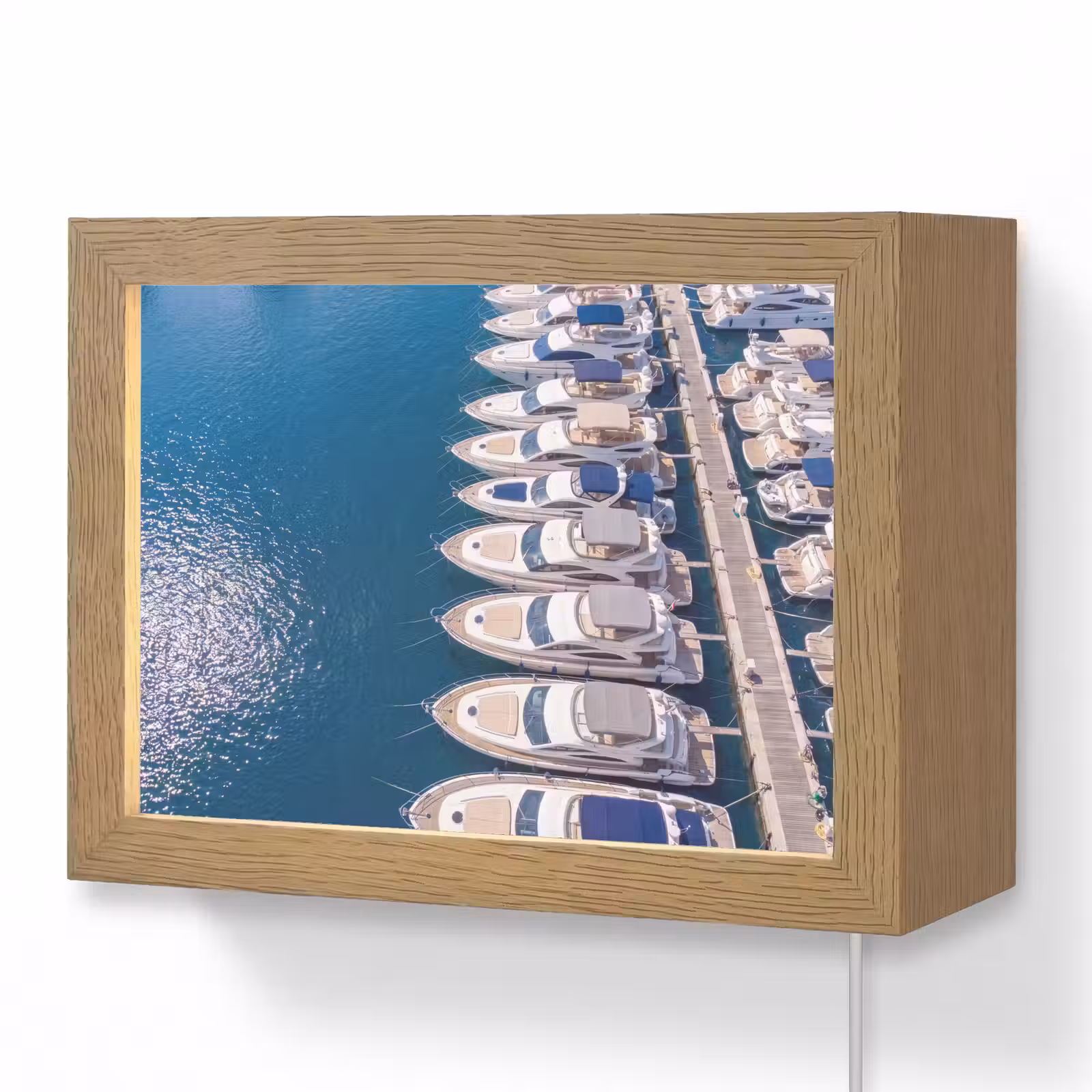 Lightbox - Wandlamp - Boot - Jachthaven - Water - Zomer - Blauw — 1