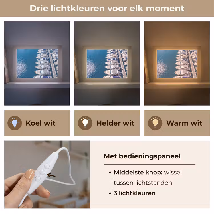 Lightbox - Wandlamp - Boot - Jachthaven - Water - Zomer - Blauw — 7