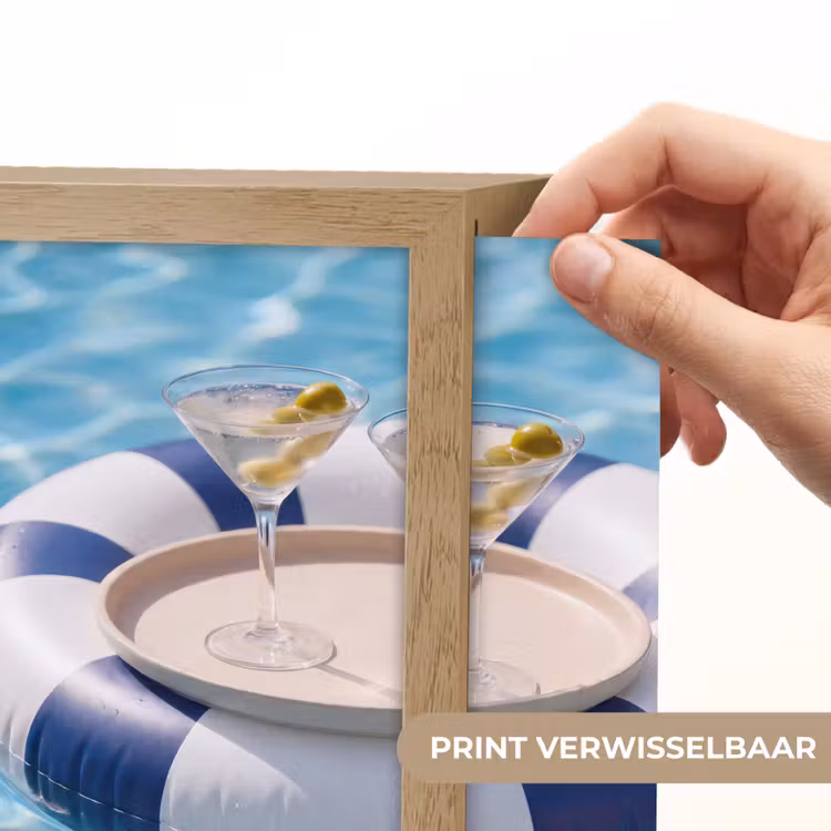 Lightbox - Wandlamp - Cocktail - Zwembad - Zomer - Blauw — 6