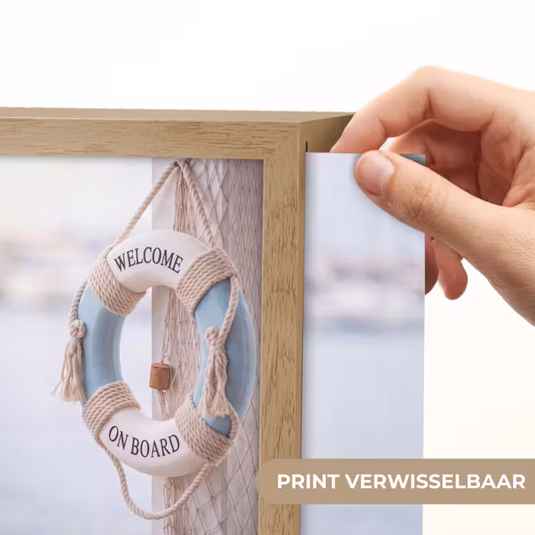 Lightbox - Wandlamp - Reddingsboei - Maritiem - Welkom - Blauw - Wit — 6