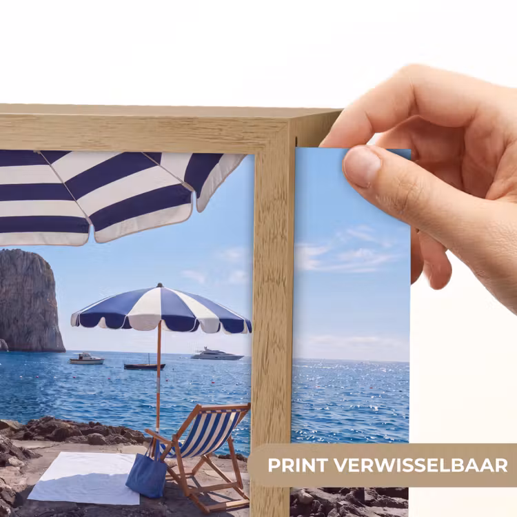 Lightbox - Wandlamp - Strand - Ligstoel - Parasol - Zomer - Blauw — 6