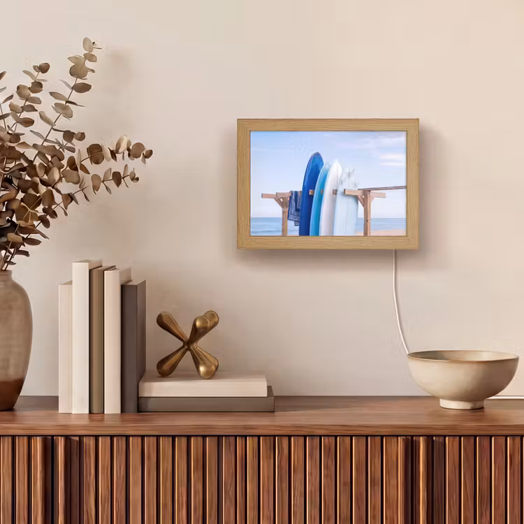 Lightbox - Wandlamp - Surfplank - Strand - Zomer - Blauw - Water — 4