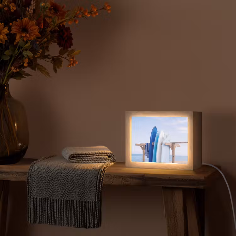 Lightbox - Wandlamp - Surfplank - Strand - Zomer - Blauw - Water — 5