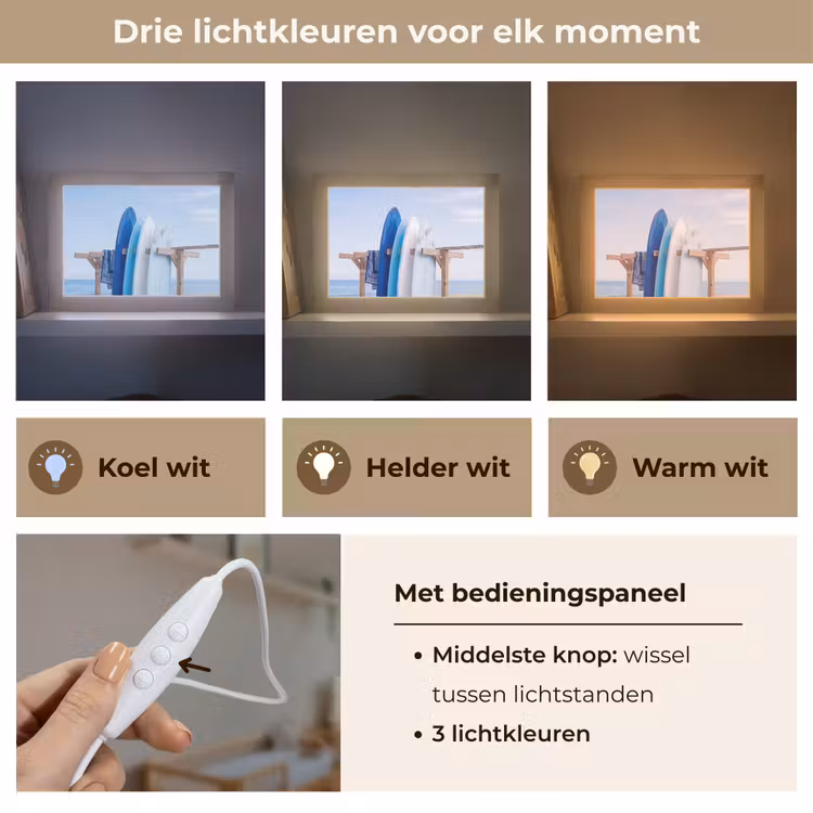 Lightbox - Wandlamp - Surfplank - Strand - Zomer - Blauw - Water — 7