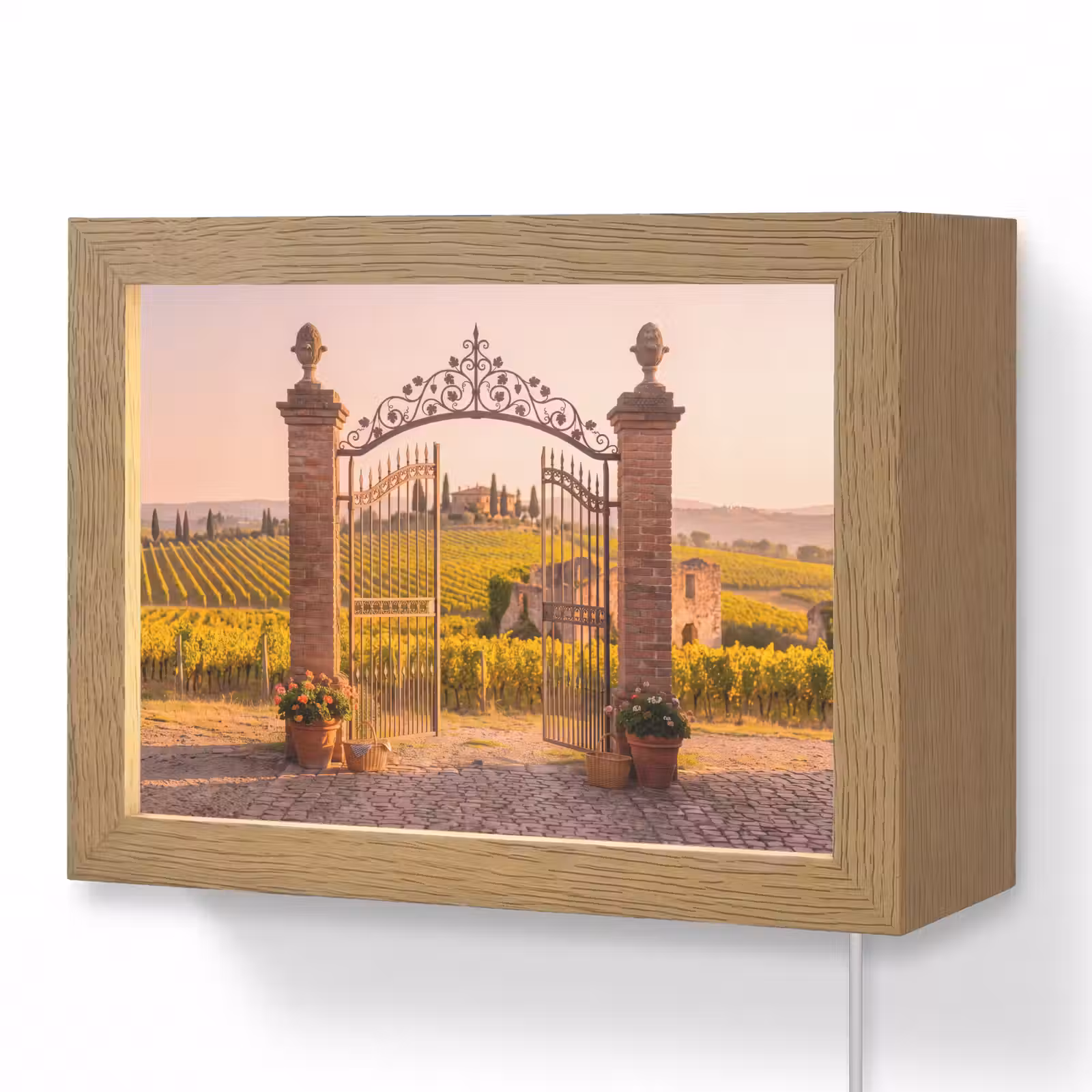Lightbox - Wandlamp - Poort - Landschap - Platteland - Zonlicht - Warm — 1