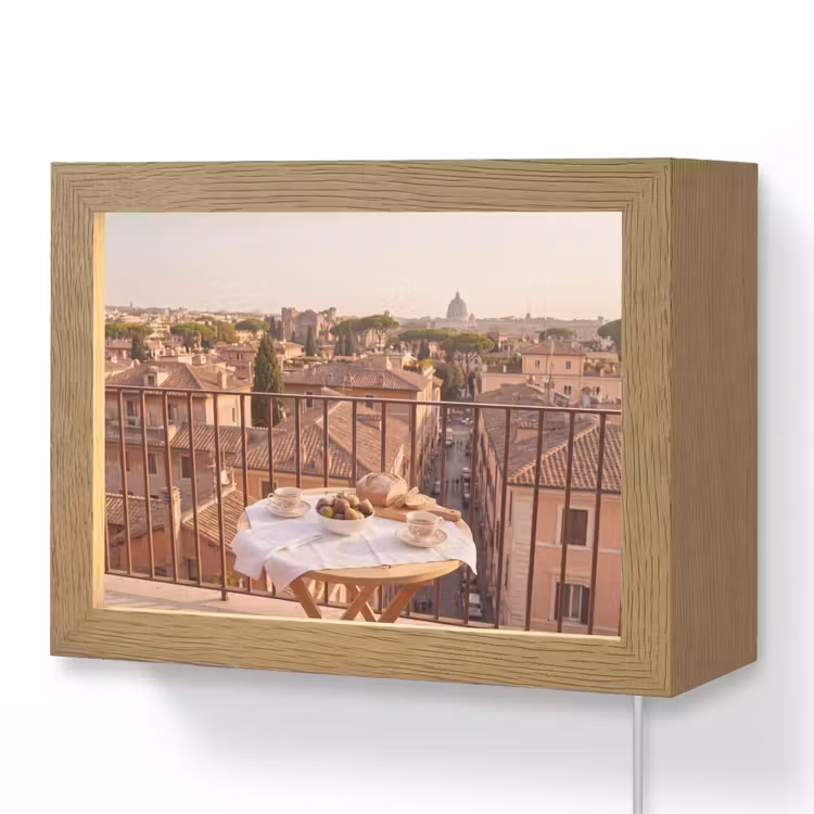 Lightbox - Wandlamp - Eten - Ontbijt - Balkon - Stad - Zonsopgang — 1
