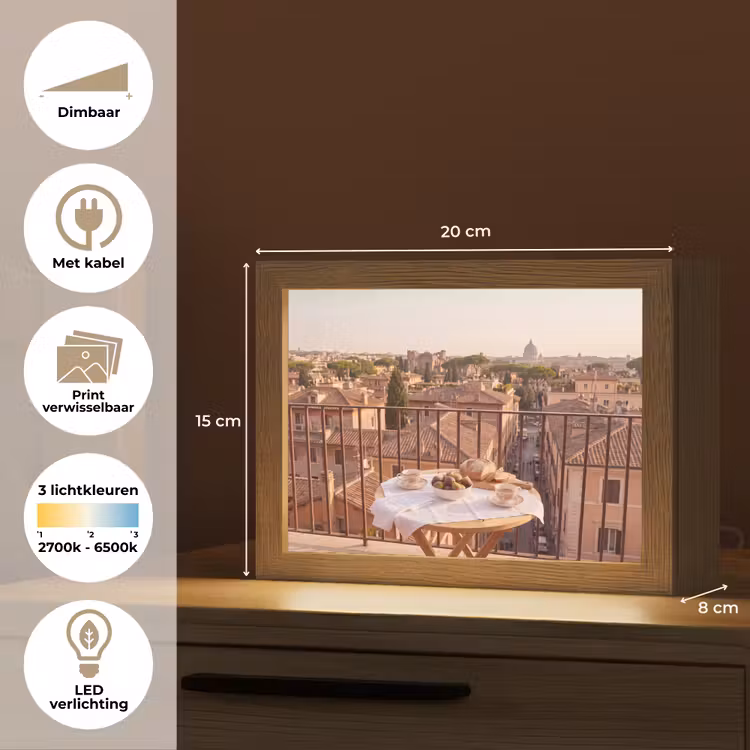 Lightbox - Wandlamp - Eten - Ontbijt - Balkon - Stad - Zonsopgang — 9
