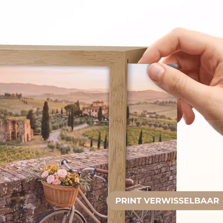 Lightbox - Wandlamp - Fiets - Bloemen - Toscane - Landschap - Roze — 6