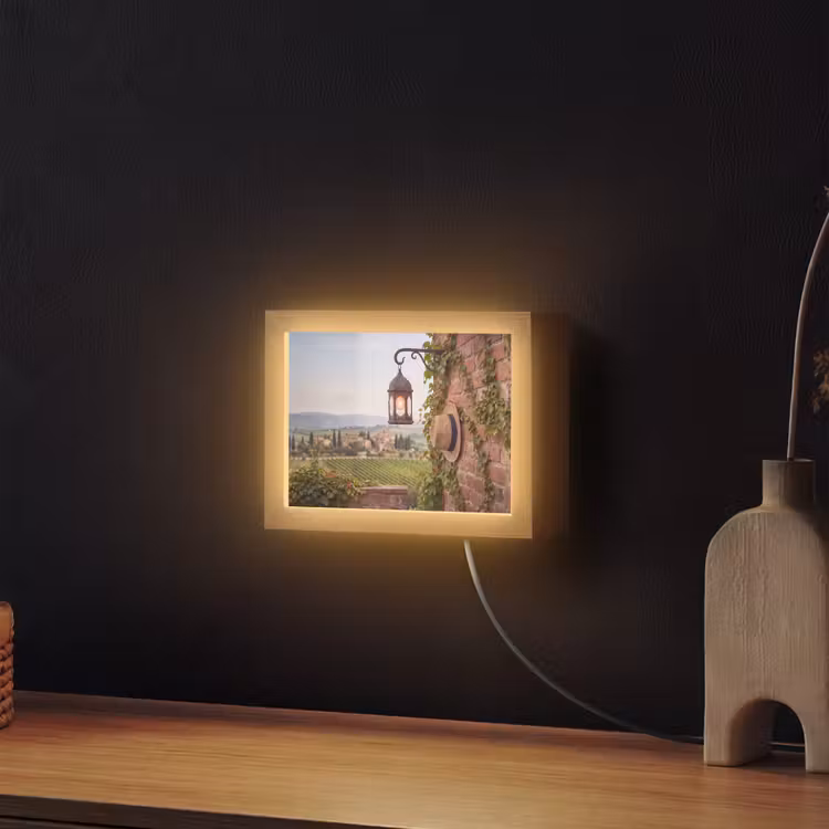 Lightbox - Wandlamp - Lantaarn - Wijngaard - Landschap - Italiaans — 2