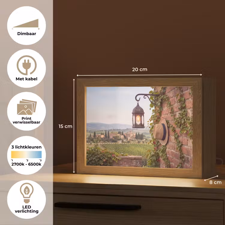 Lightbox - Wandlamp - Lantaarn - Wijngaard - Landschap - Italiaans — 9
