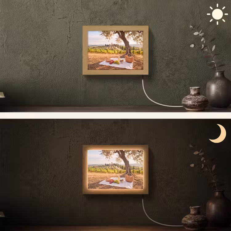 Lightbox - Wandlamp - Picknick - Wijngaard - Landschap - Zomer - Eten — 3