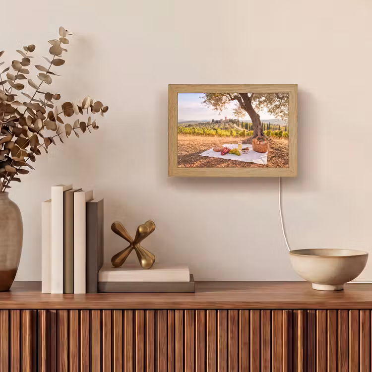 Lightbox - Wandlamp - Picknick - Wijngaard - Landschap - Zomer - Eten — 4