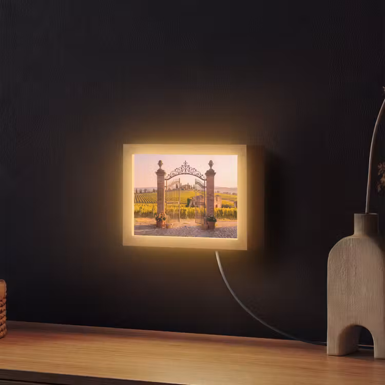 Lightbox - Wandlamp - Poort - Landschap - Platteland - Zonlicht - Warm — 2