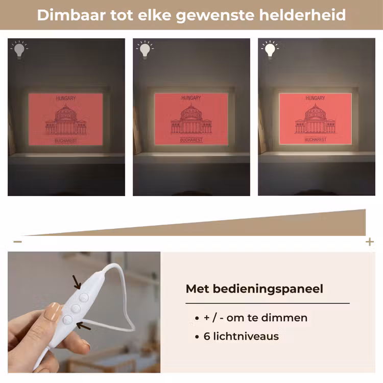 Lightbox - Wandlamp - Architectuur - Boekarest - Stedelijk - Lijntekening - Rood — 8