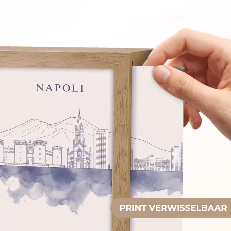 Lightbox - Wandlamp - Napels - Skyline - Italie - Lijntekening - Aquarel — 6