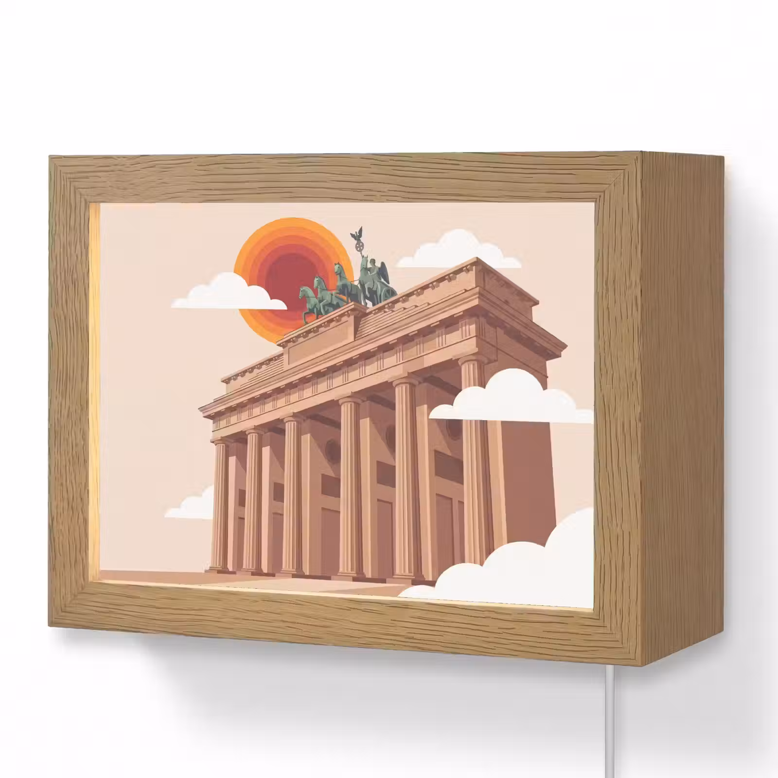 Lightbox - Wandlamp - Architectuur - Brandenburg - Berlijn - Zonsondergang - Historisch — 1