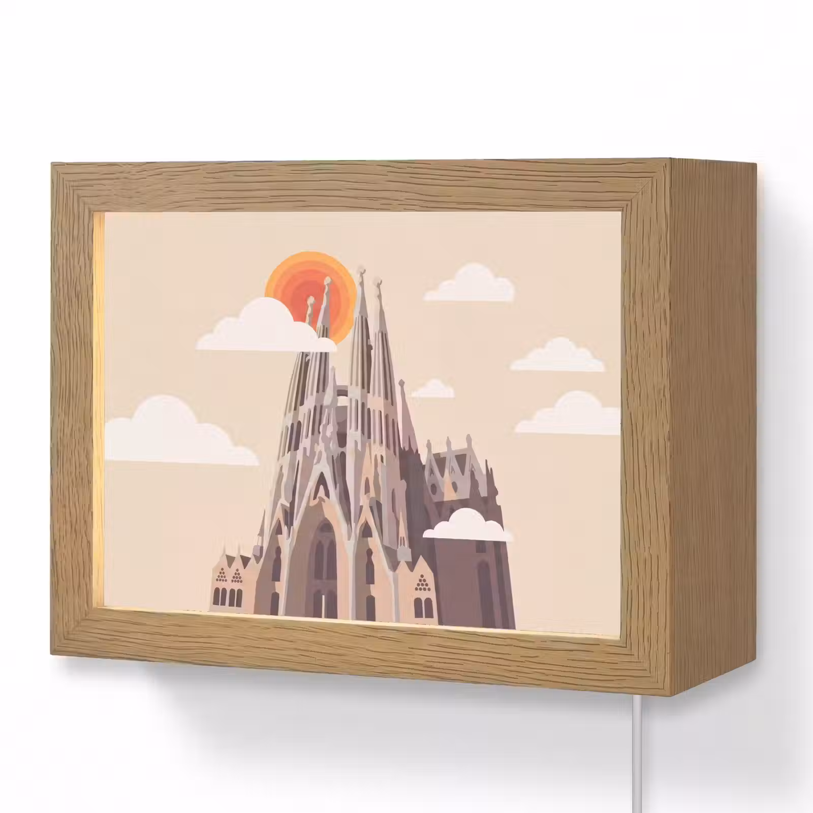 Lightbox - Wandlamp - Gebouw - Torens - Architectuur - Abstract - Zonsondergang — 1